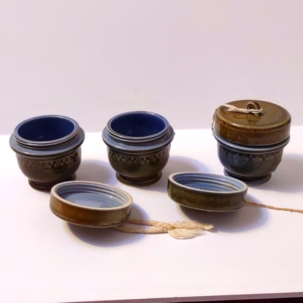 Vintage A.S. Cooper Irish porcelain egg cobblers Only 2 Left, One Broke Sorry